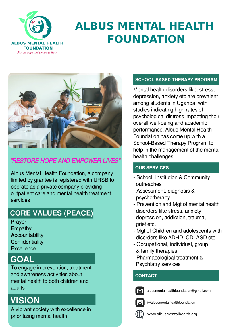 Albus Mental Health Foundation Flyer